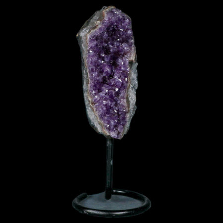 4.1" Amethyst Crystal Cluster Mineral Specimen Brazil Custom Medal Stand