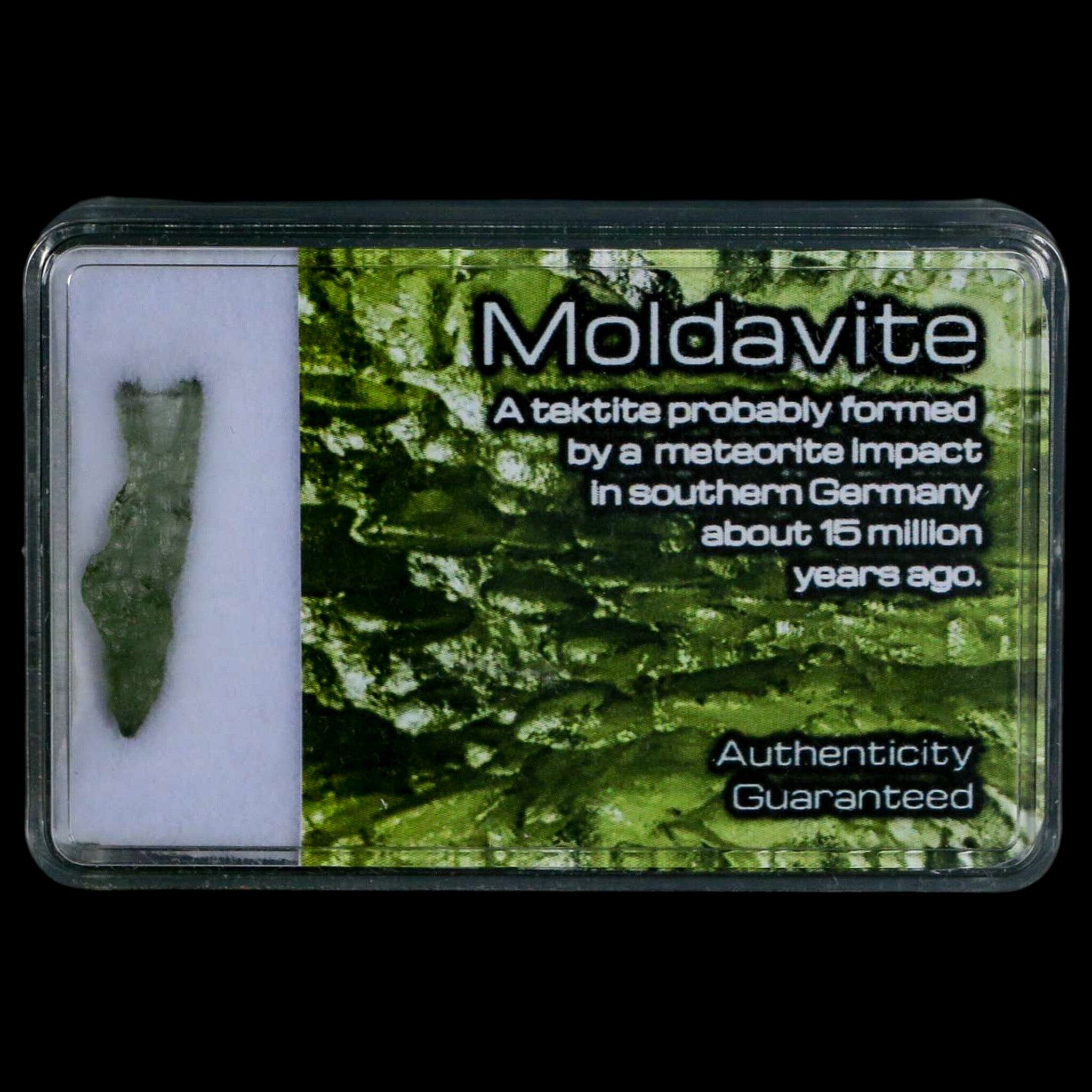 Moldavite Tektite Green Glass Meteorite Specimen Southern Germany Display - Fossil Age Minerals