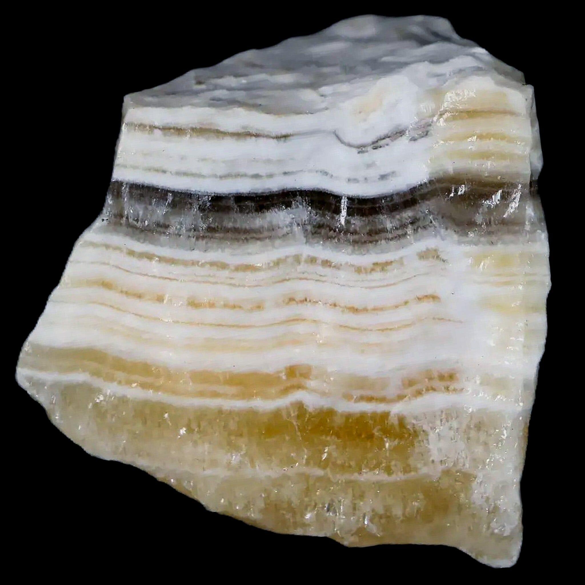 1.9" Natural Rough Zebra Calcite Crystal Mineral Specimen Nuevo Leon Mexico - Fossil Age Minerals
