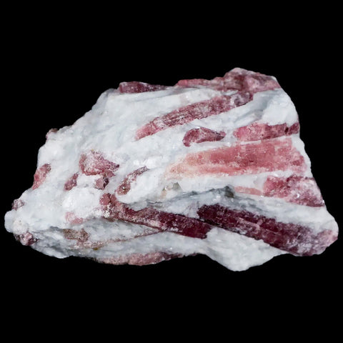 4.2" Natural Rough Pink Tourmaline on Crystal Quartz Mineral Specimen Brazil - Fossil Age Minerals