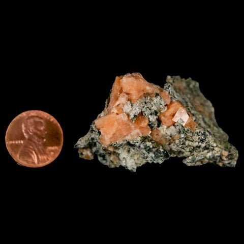 2" Orange Chabazite Zeolite Mineral Specimen Er Rachidia Province, Morocco - Fossil Age Minerals