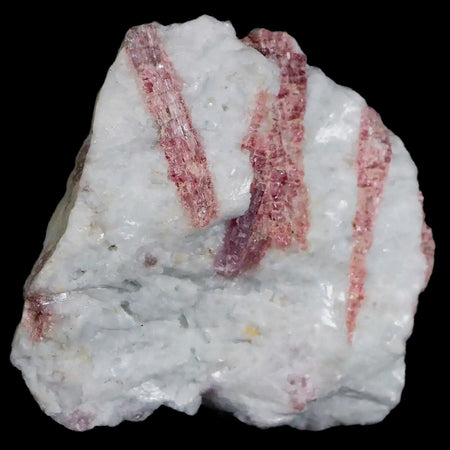 2.7" Natural Rough Pink Tourmaline on Crystal Quartz Mineral Specimen Brazil