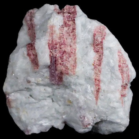 2.7" Natural Rough Pink Tourmaline on Crystal Quartz Mineral Specimen Brazil - Fossil Age Minerals