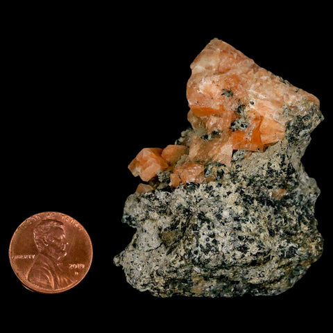 2.3" Orange Chabazite Zeolite Mineral Specimen Er Rachidia Province, Morocco - Fossil Age Minerals