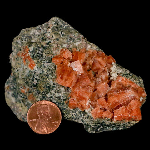 3.3" Orange Chabazite Zeolite Mineral Specimen Er Rachidia Province, Morocco - Fossil Age Minerals