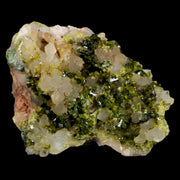 2" Rough Green Epidote Crystals On Quartz Cluster Specimen Imilchil, Morocco