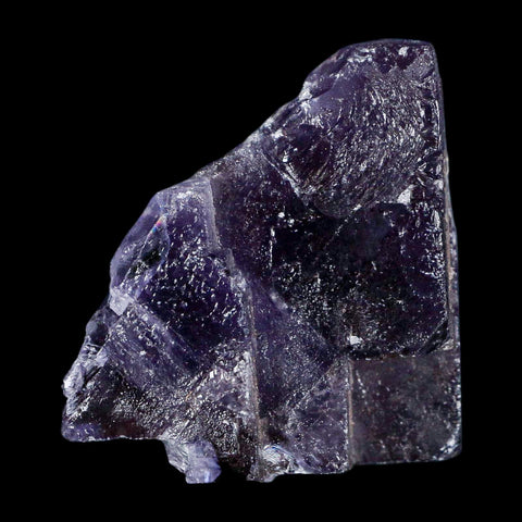 2.3" Purple Fluorite Crystal Cube Cluster Mineral Specimen Taourirt Morocco - Fossil Age Minerals