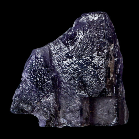 2.3" Purple Fluorite Crystal Cube Cluster Mineral Specimen Taourirt Morocco - Fossil Age Minerals