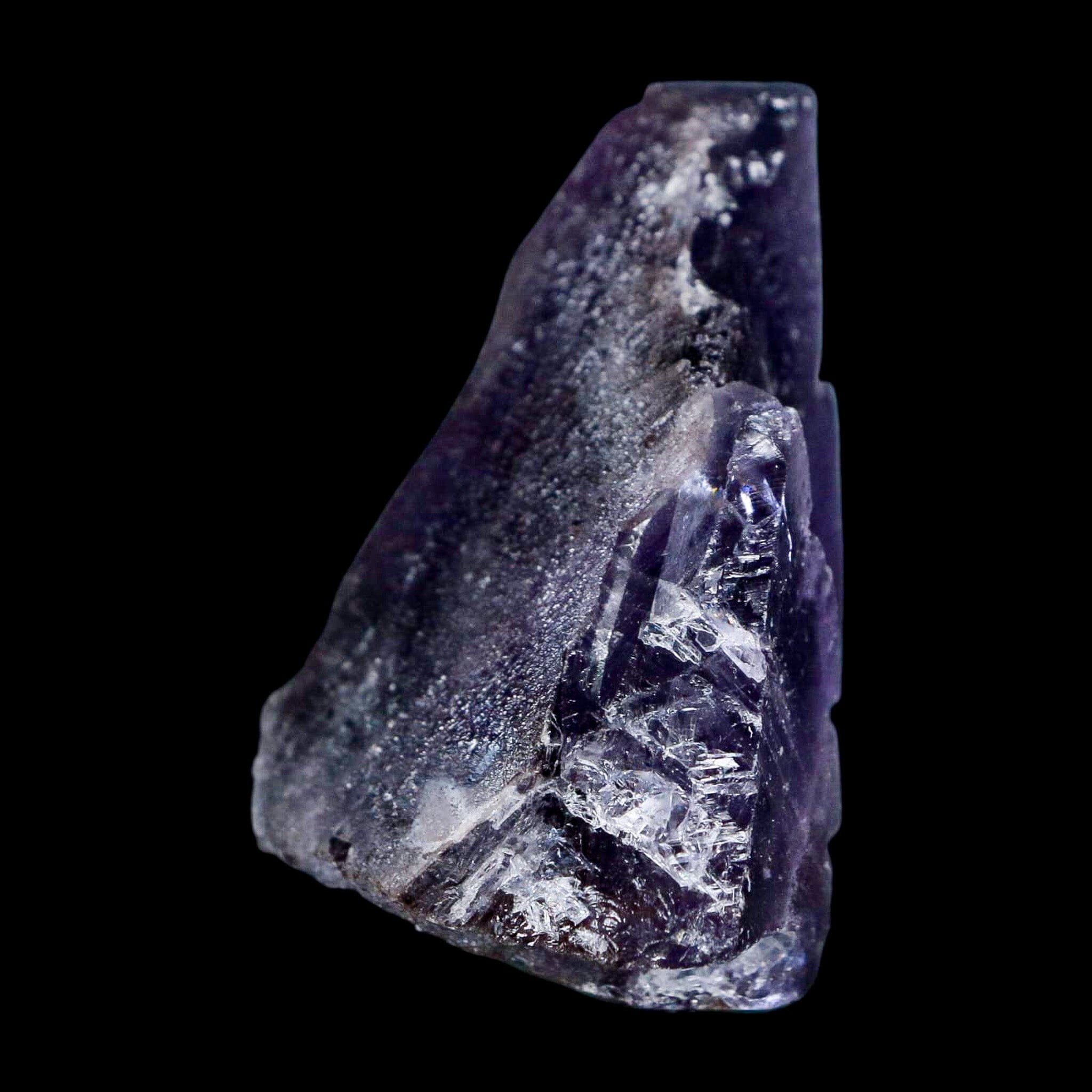 2.3" Purple Fluorite Crystal Cube Cluster Mineral Specimen Taourirt Morocco - Fossil Age Minerals