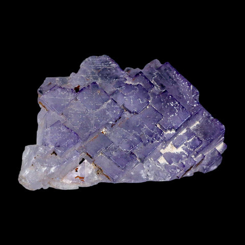 4.3" Purple Fluorite Crystal Cube Cluster Mineral Specimen Taourirt Morocco - Fossil Age Minerals