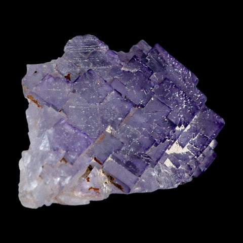 4.3" Purple Fluorite Crystal Cube Cluster Mineral Specimen Taourirt Morocco - Fossil Age Minerals