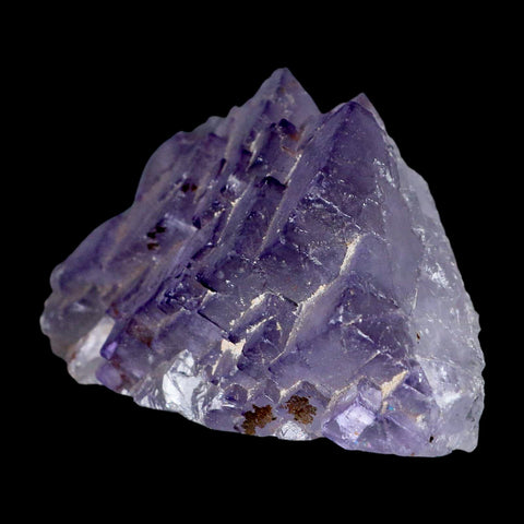 4.3" Purple Fluorite Crystal Cube Cluster Mineral Specimen Taourirt Morocco - Fossil Age Minerals