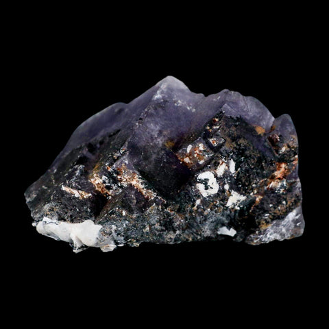 3.7" Purple Fluorite Crystal Cube Cluster Mineral Specimen Taourirt Morocco - Fossil Age Minerals