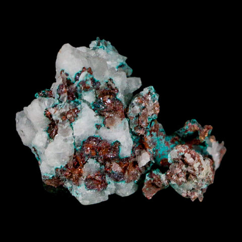1.5" Rough Native Copper On Crystal Quartz Matrix Mineral Specimen Morocco - Fossil Age Minerals