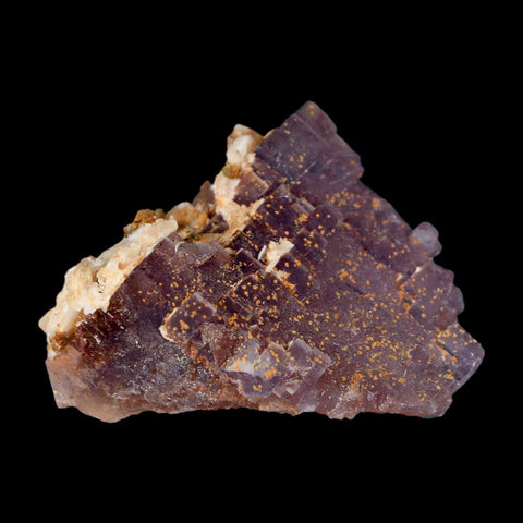 2.1" Purple Fluorite Crystal Cube Cluster Mineral Specimen Taourirt Morocco - Fossil Age Minerals