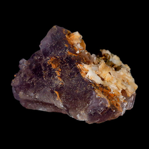 2.1" Purple Fluorite Crystal Cube Cluster Mineral Specimen Taourirt Morocco - Fossil Age Minerals