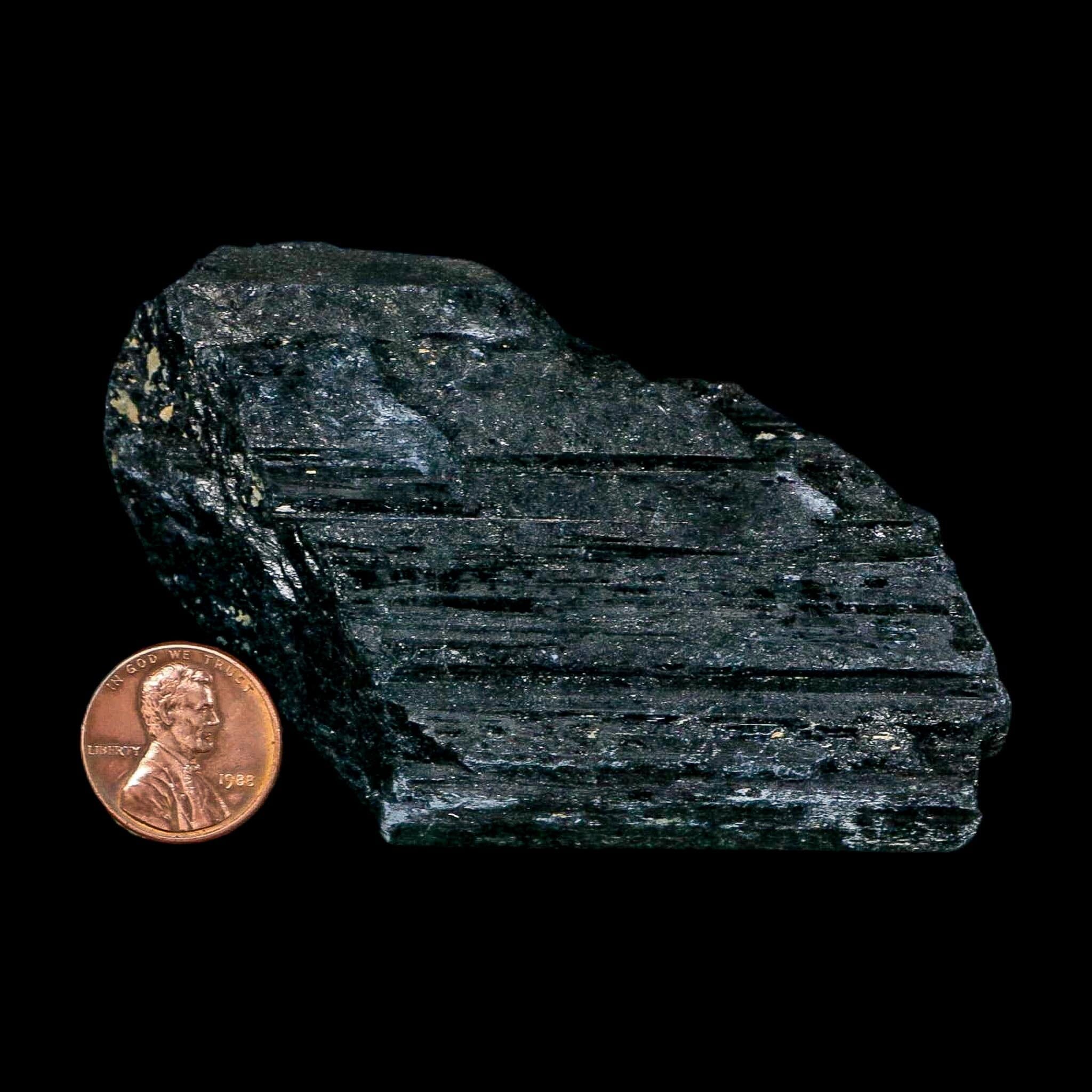 3.3" Natural Rough Black Tourmaline Mineral Crystal Specimen Schorl Brazil - Fossil Age Minerals