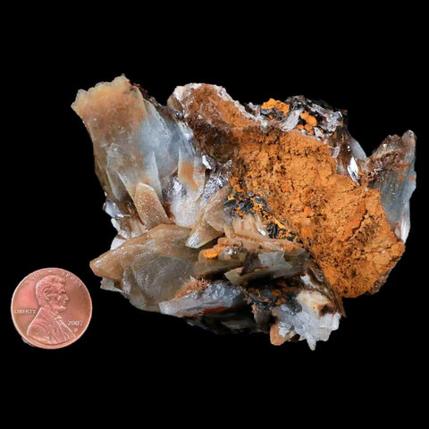 3" Ice Blue Barite Blades Crystal Mineral Specimen Mabladen Morocco - Fossil Age Minerals