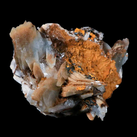 3" Ice Blue Barite Blades Crystal Mineral Specimen Mabladen Morocco - Fossil Age Minerals