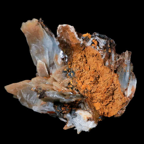 3" Ice Blue Barite Blades Crystal Mineral Specimen Mabladen Morocco - Fossil Age Minerals