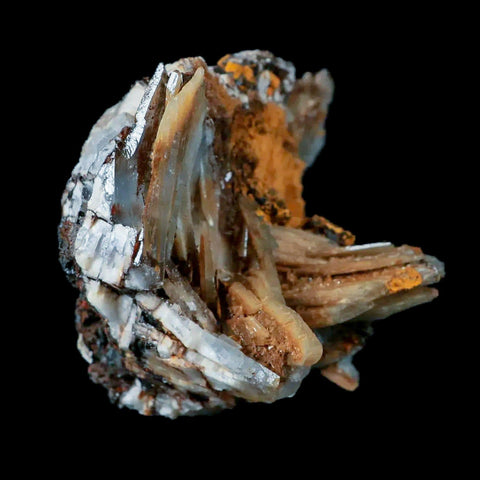 3" Ice Blue Barite Blades Crystal Mineral Specimen Mabladen Morocco - Fossil Age Minerals