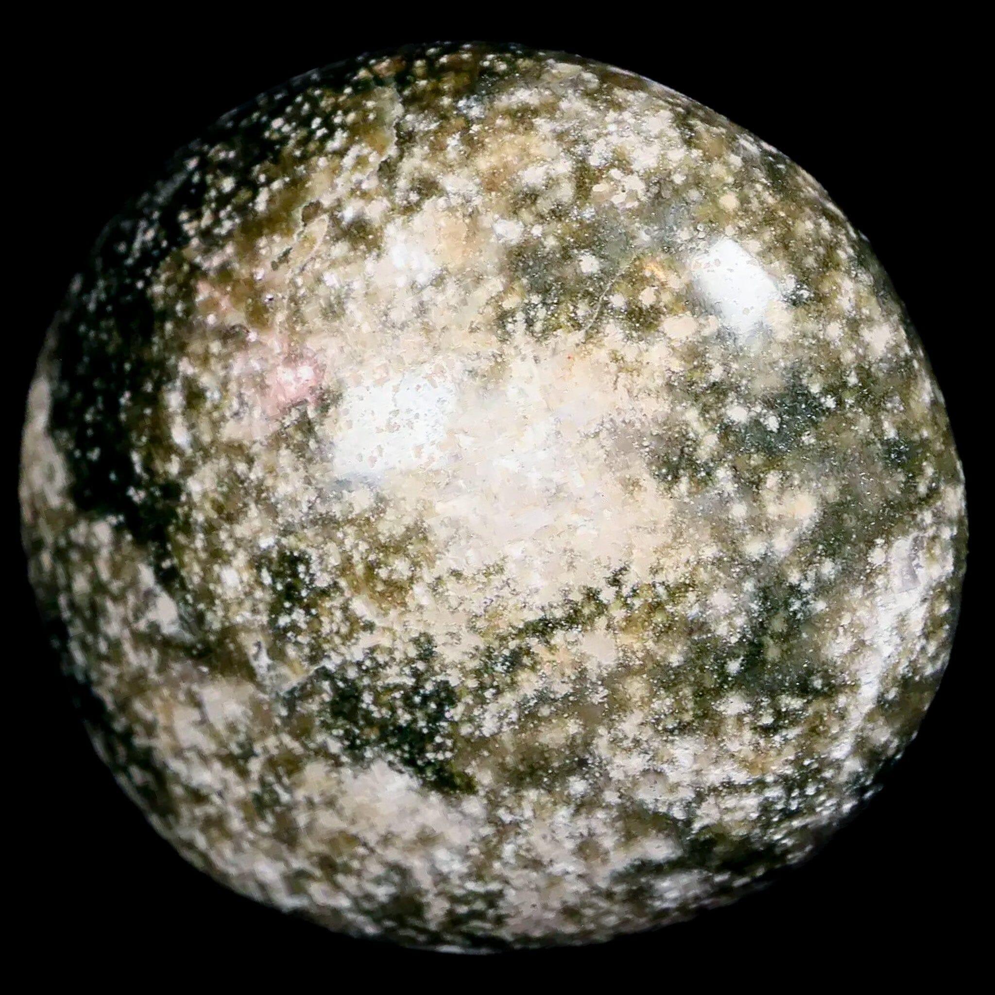 2.4" Natural Polished Ocean Jasper Crystal Palm Stone Location Madagascar Healing - Fossil Age Minerals