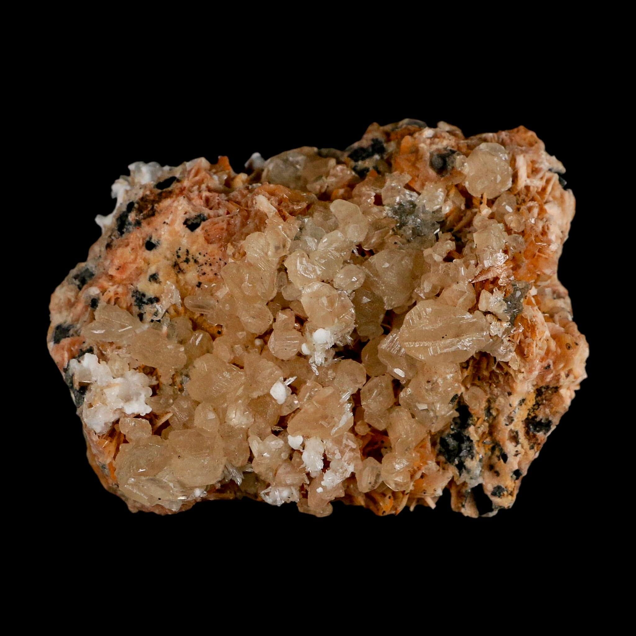 2.8" Sparkly Orange Barite Blades, Cerussite Crystals, Galena Crystal Mineral Morocco - Fossil Age Minerals