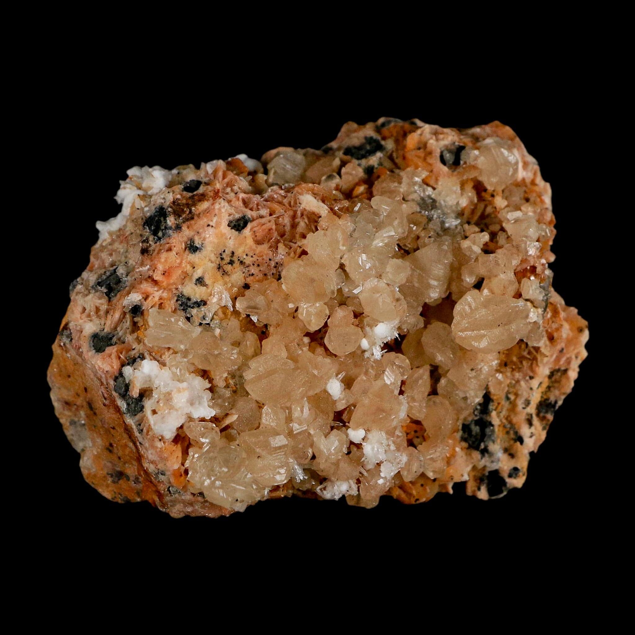 2.8" Sparkly Orange Barite Blades, Cerussite Crystals, Galena Crystal Mineral Morocco - Fossil Age Minerals
