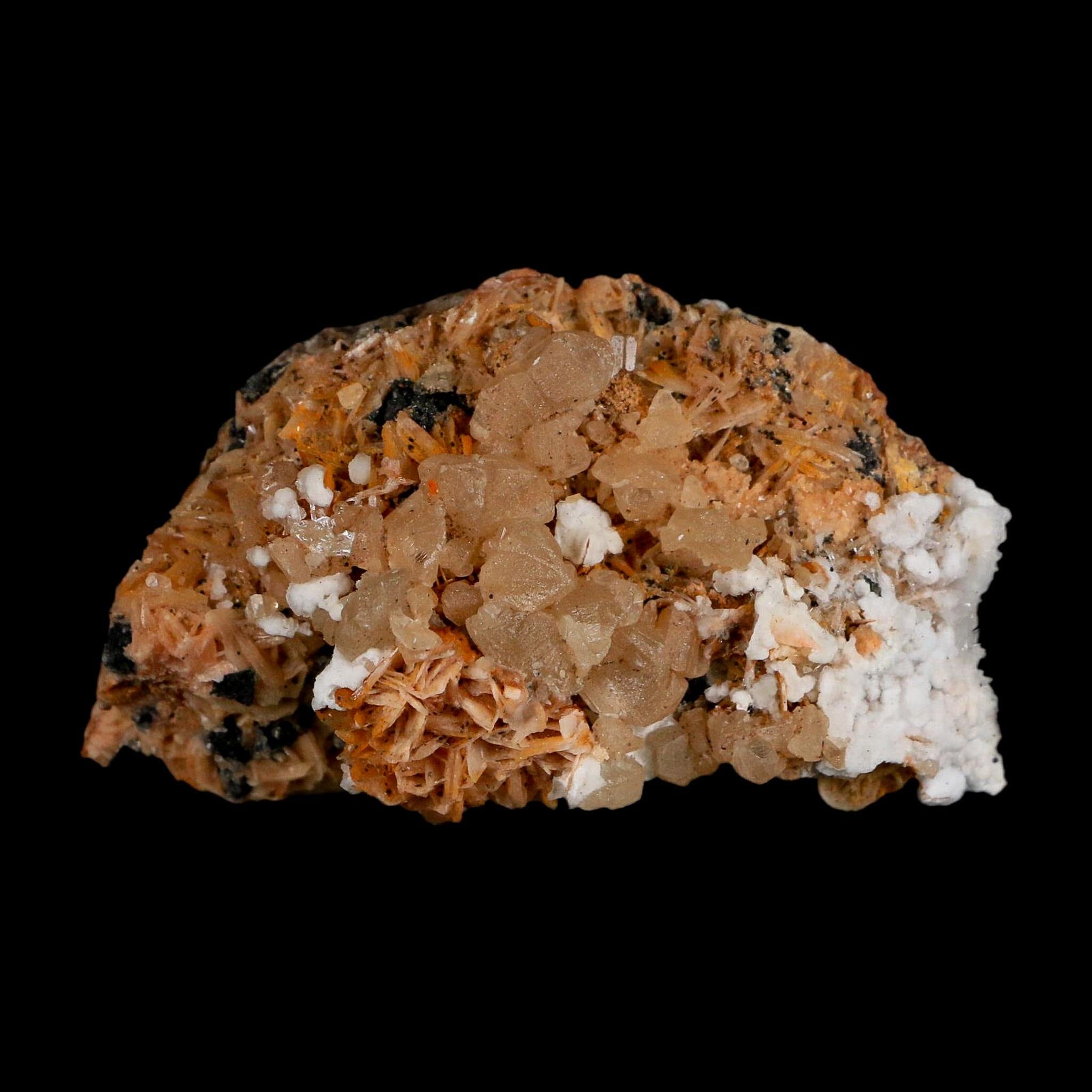 2.8" Sparkly Orange Barite Blades, Cerussite Crystals, Galena Crystal Mineral Morocco - Fossil Age Minerals
