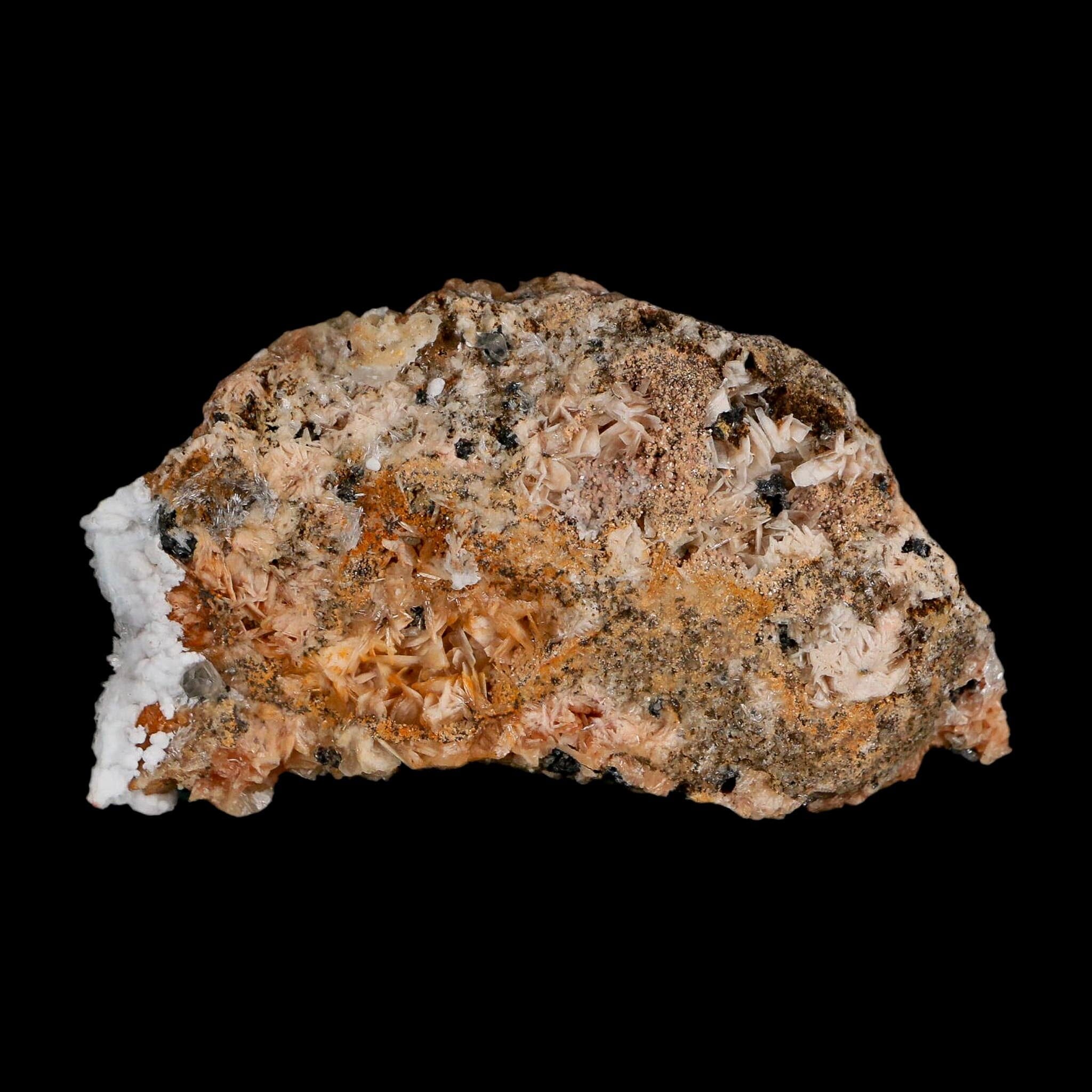 2.8" Sparkly Orange Barite Blades, Cerussite Crystals, Galena Crystal Mineral Morocco - Fossil Age Minerals