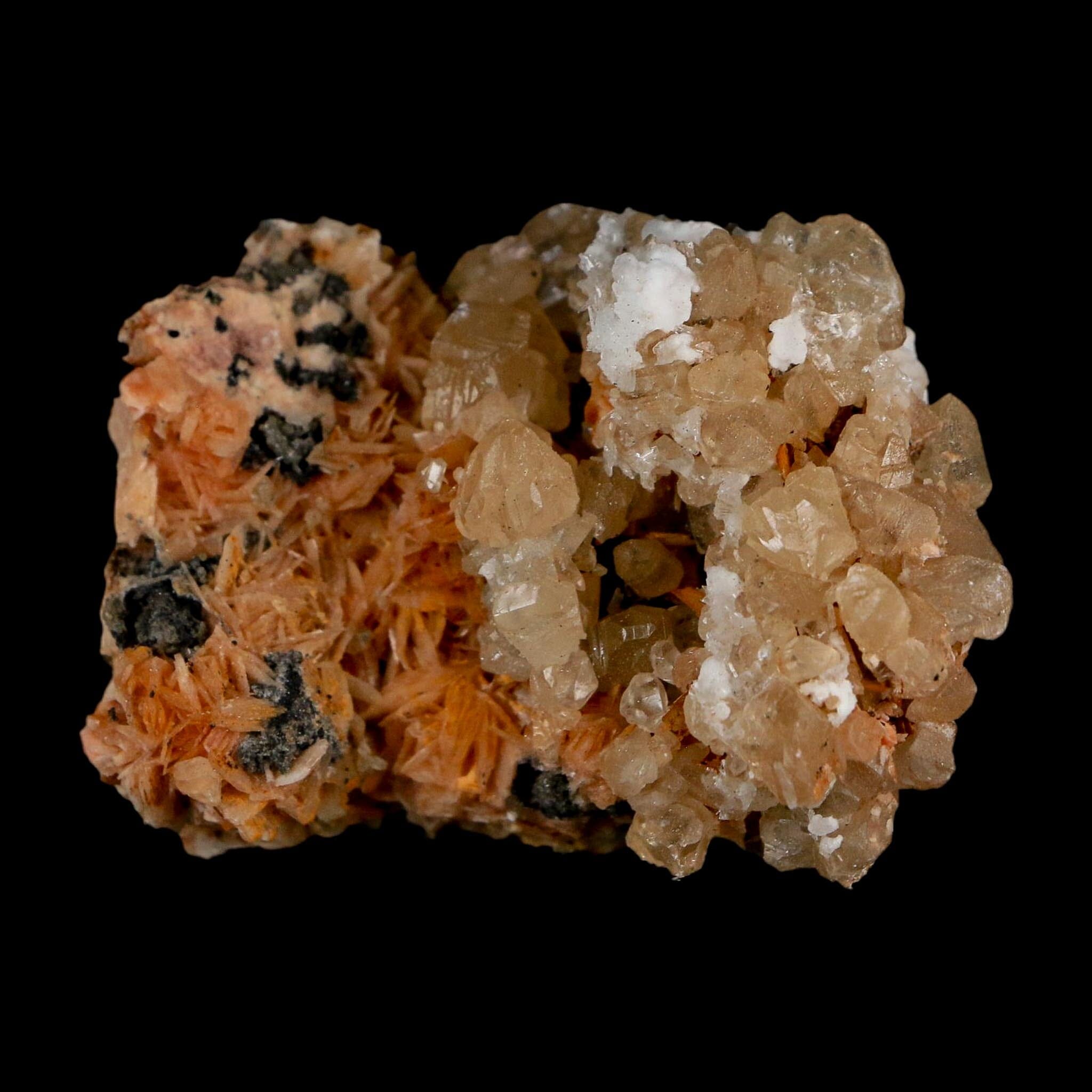 2.2" Sparkly Orange Barite Blades, Cerussite Crystals, Galena Crystal Mineral Morocco - Fossil Age Minerals
