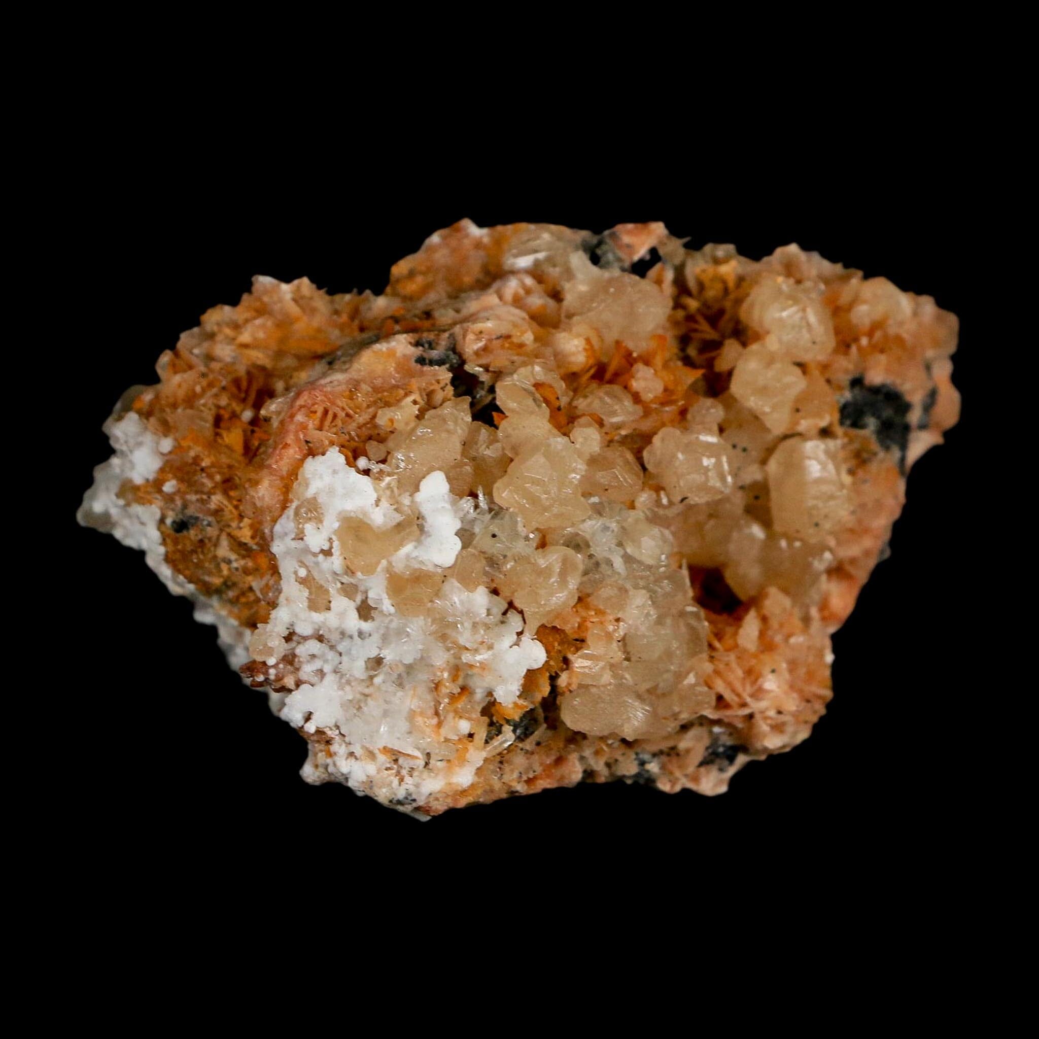 2.9" Sparkly Orange Barite Blades, Cerussite Crystals, Galena Crystal Mineral Morocco - Fossil Age Minerals