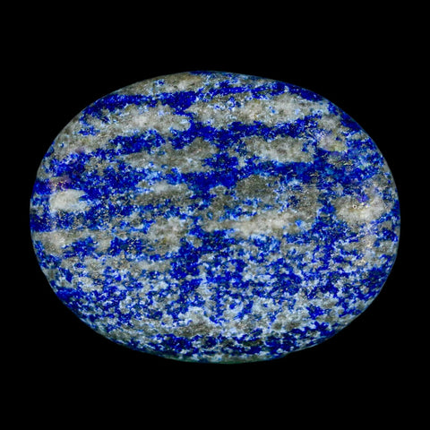 2" Natural Blue Lapis Lazuli Worry Palm Stone Pyrite Crystal Calcite Mineral - Fossil Age Minerals