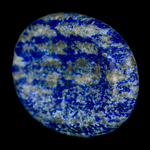 2" Natural Blue Lapis Lazuli Worry Palm Stone Pyrite Crystal Calcite Mineral - Fossil Age Minerals