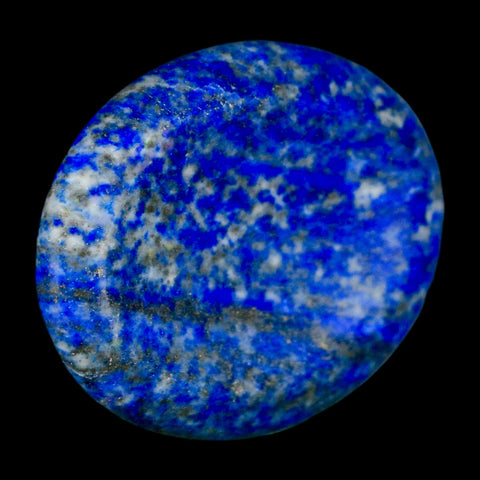 2" Natural Blue Lapis Lazuli Worry Palm Stone Pyrite Crystal Calcite Mineral - Fossil Age Minerals