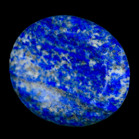 2" Natural Blue Lapis Lazuli Worry Palm Stone Pyrite Crystal Calcite Mineral - Fossil Age Minerals