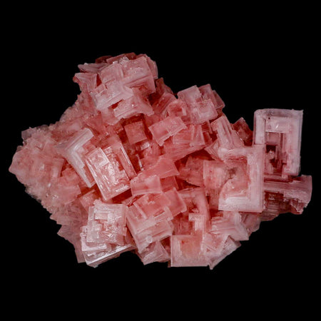 4.3" Quality Pink Halite Salt Crystals Cluster Mineral Trona, CA Searles Lake
