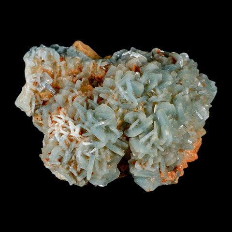 4.9" Ice Blue Tabular Barite Blades Crystal Mineral Specimen Meknes-Tafilalet Morocco - Fossil Age Minerals