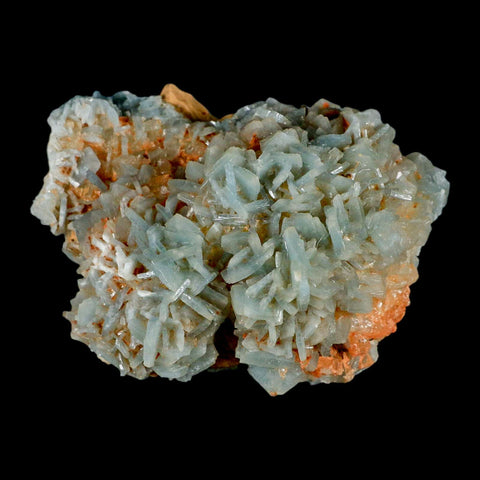 4.9" Ice Blue Tabular Barite Blades Crystal Mineral Specimen Meknes-Tafilalet Morocco - Fossil Age Minerals