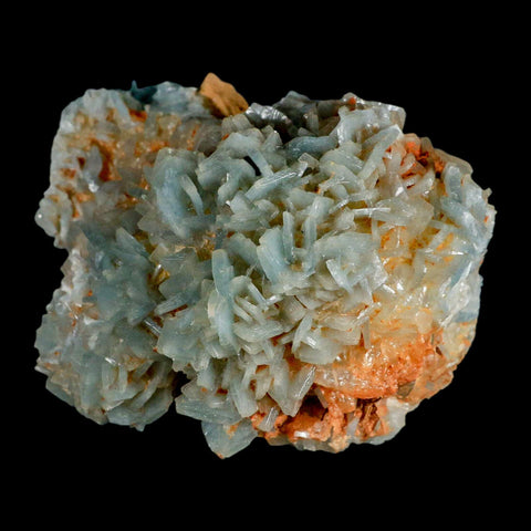 4.9" Ice Blue Tabular Barite Blades Crystal Mineral Specimen Meknes-Tafilalet Morocco - Fossil Age Minerals