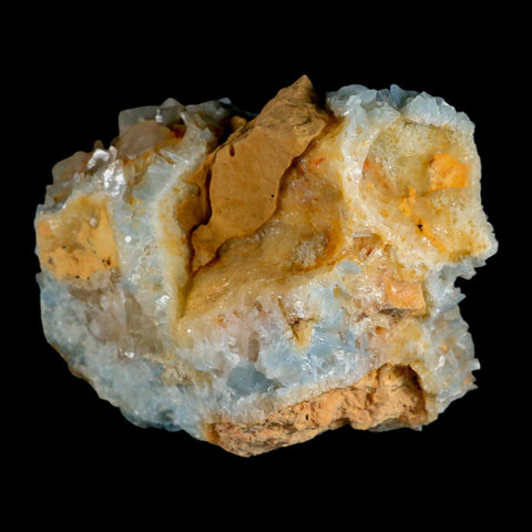 4.9" Ice Blue Tabular Barite Blades Crystal Mineral Specimen Meknes-Tafilalet Morocco - Fossil Age Minerals