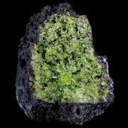 3.4" Emerald Peridot Crystals, Chrome Diopside And Spinel On Volcanic Rock Gila, AZ