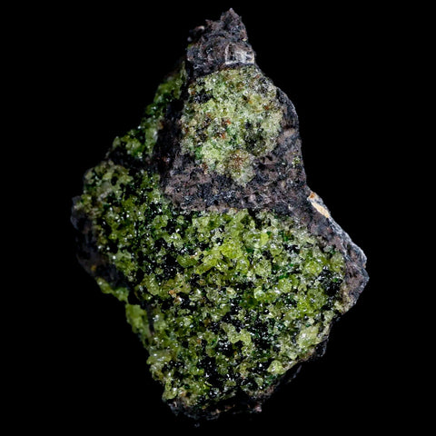 3.3" Emerald Peridot Crystals, Chrome Diopside And Spinel On Volcanic Rock Gila, AZ - Fossil Age Minerals