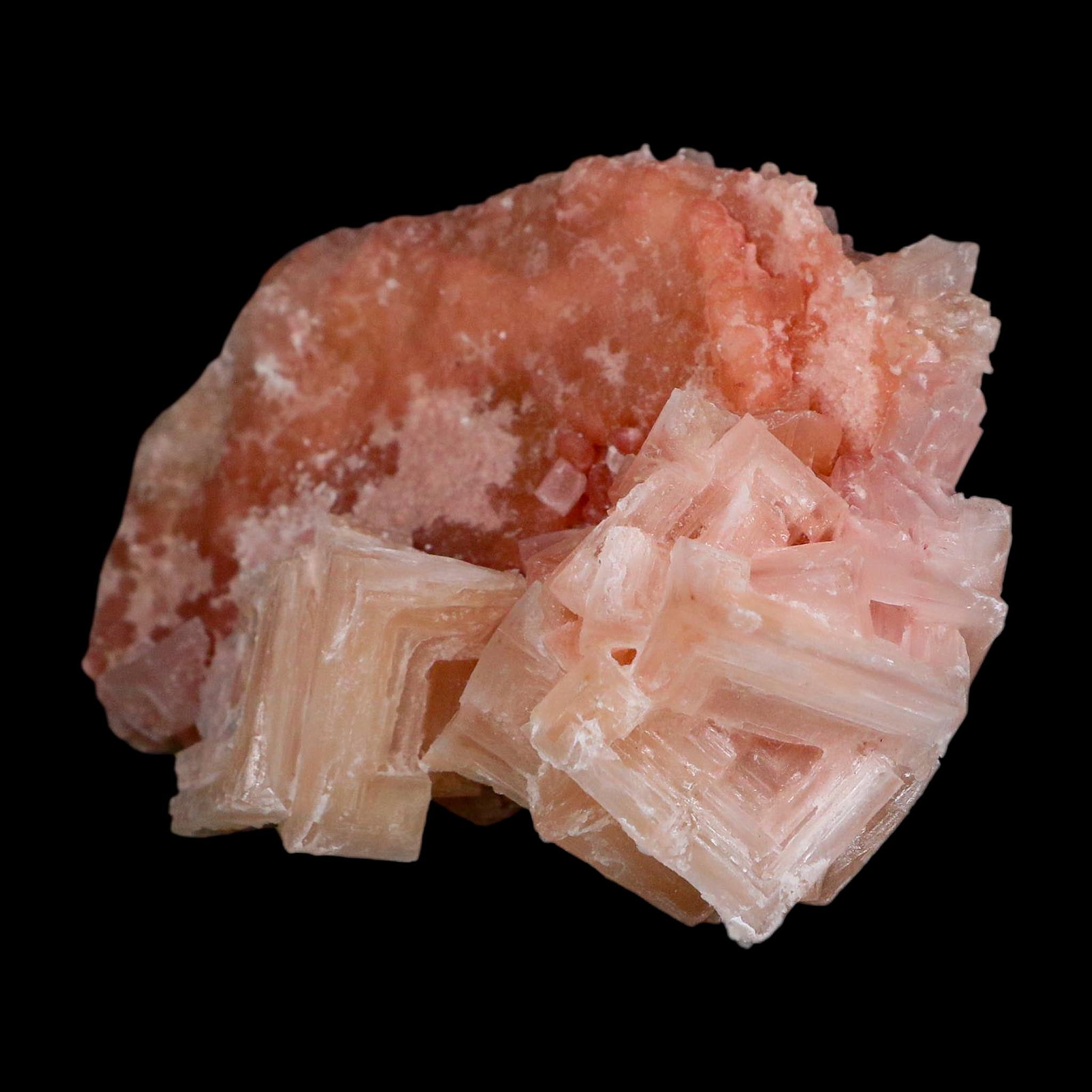3.8" Quality Deep Pink Halite Salt Crystals Cluster Mineral Trona, CA Searles Lake