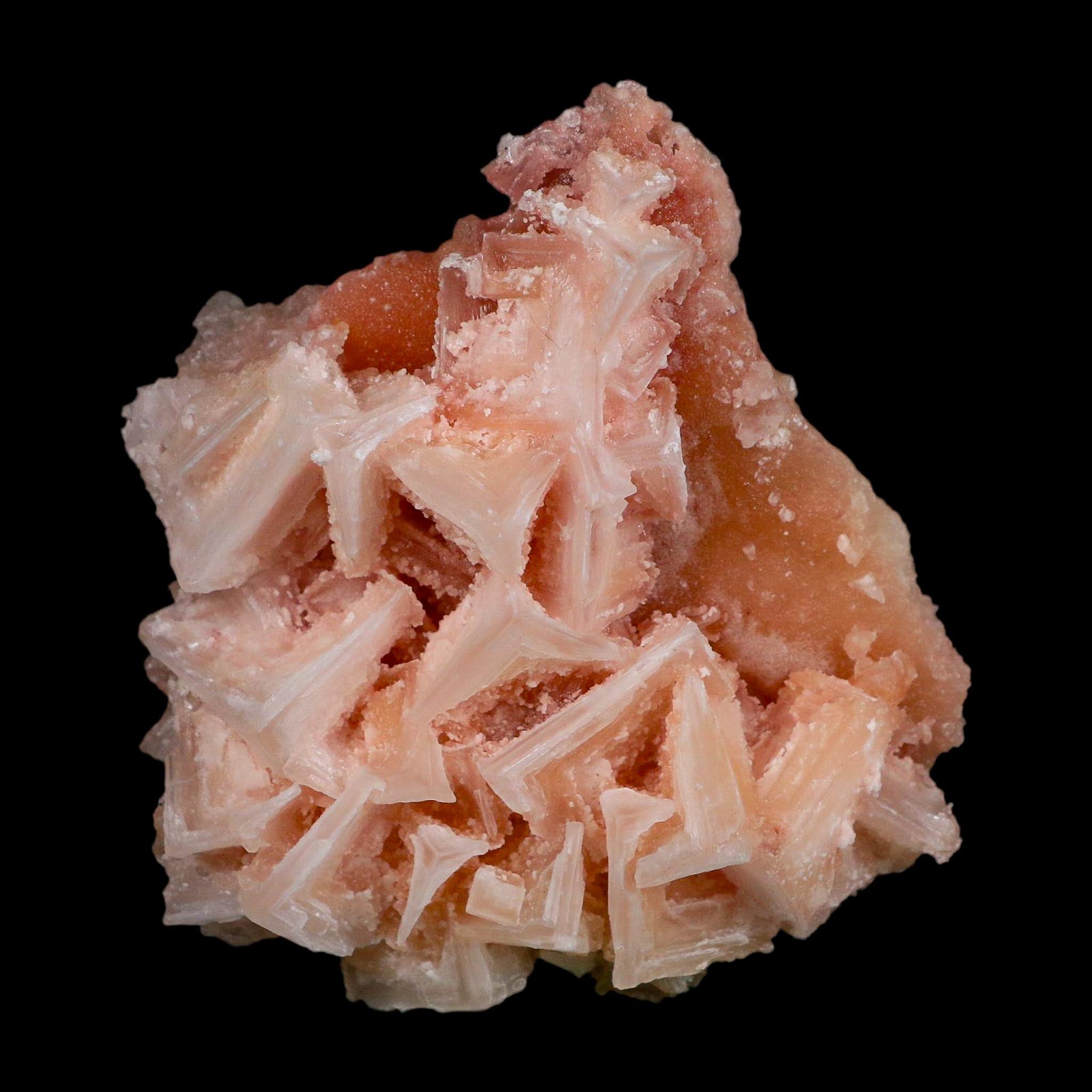 3.4" Quality Deep Pink Halite Salt Crystals Cluster Mineral Trona, CA Searles Lake