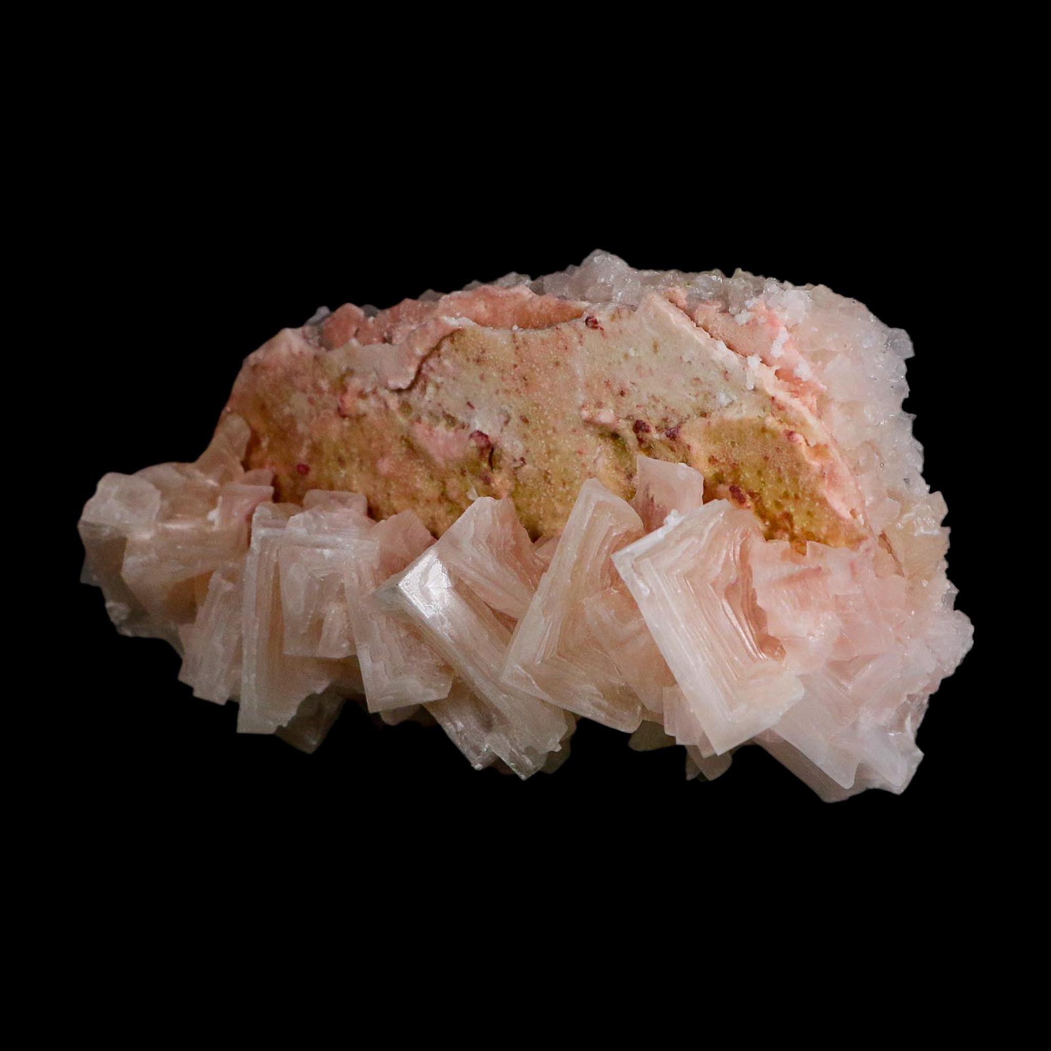 5" Quality Deep Pink Halite Salt Crystals Cluster Mineral Trona, CA Searles Lake