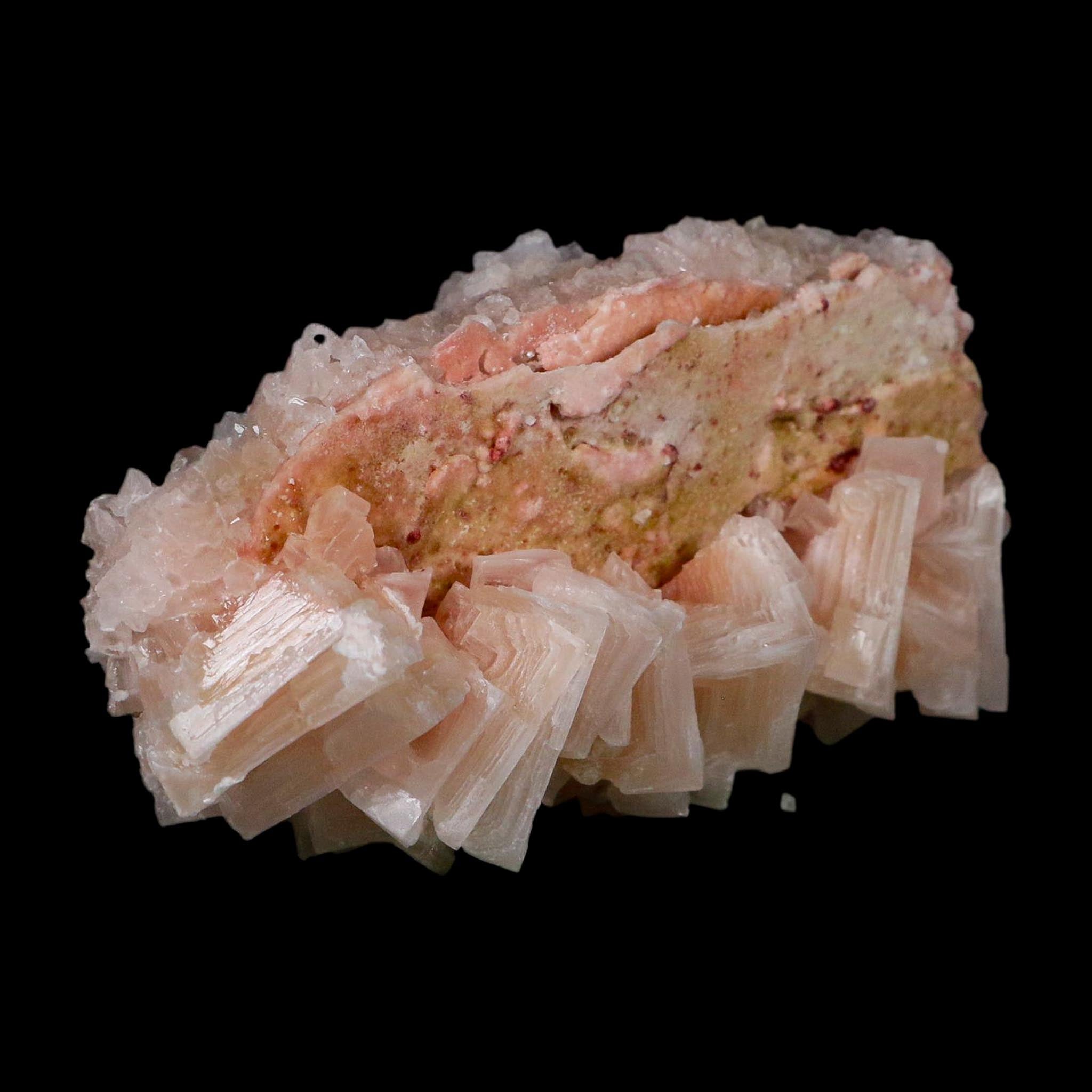 5" Quality Deep Pink Halite Salt Crystals Cluster Mineral Trona, CA Searles Lake