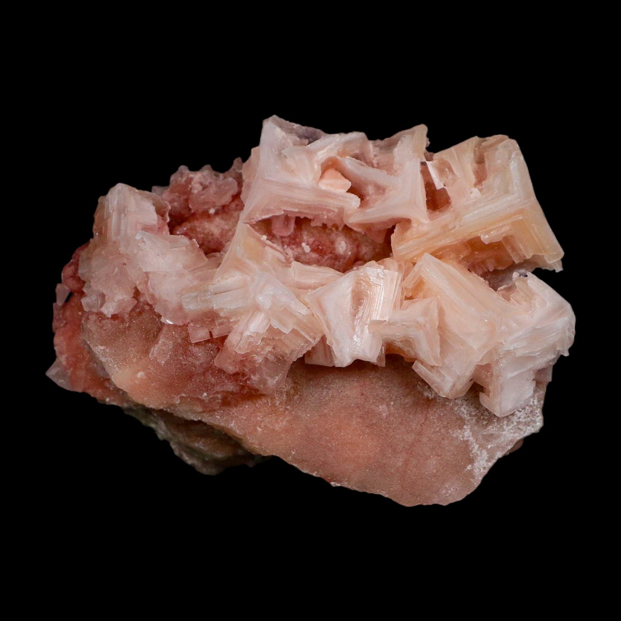 4.3" Quality Deep Pink Halite Salt Crystals Cluster Mineral Trona, CA Searles Lake