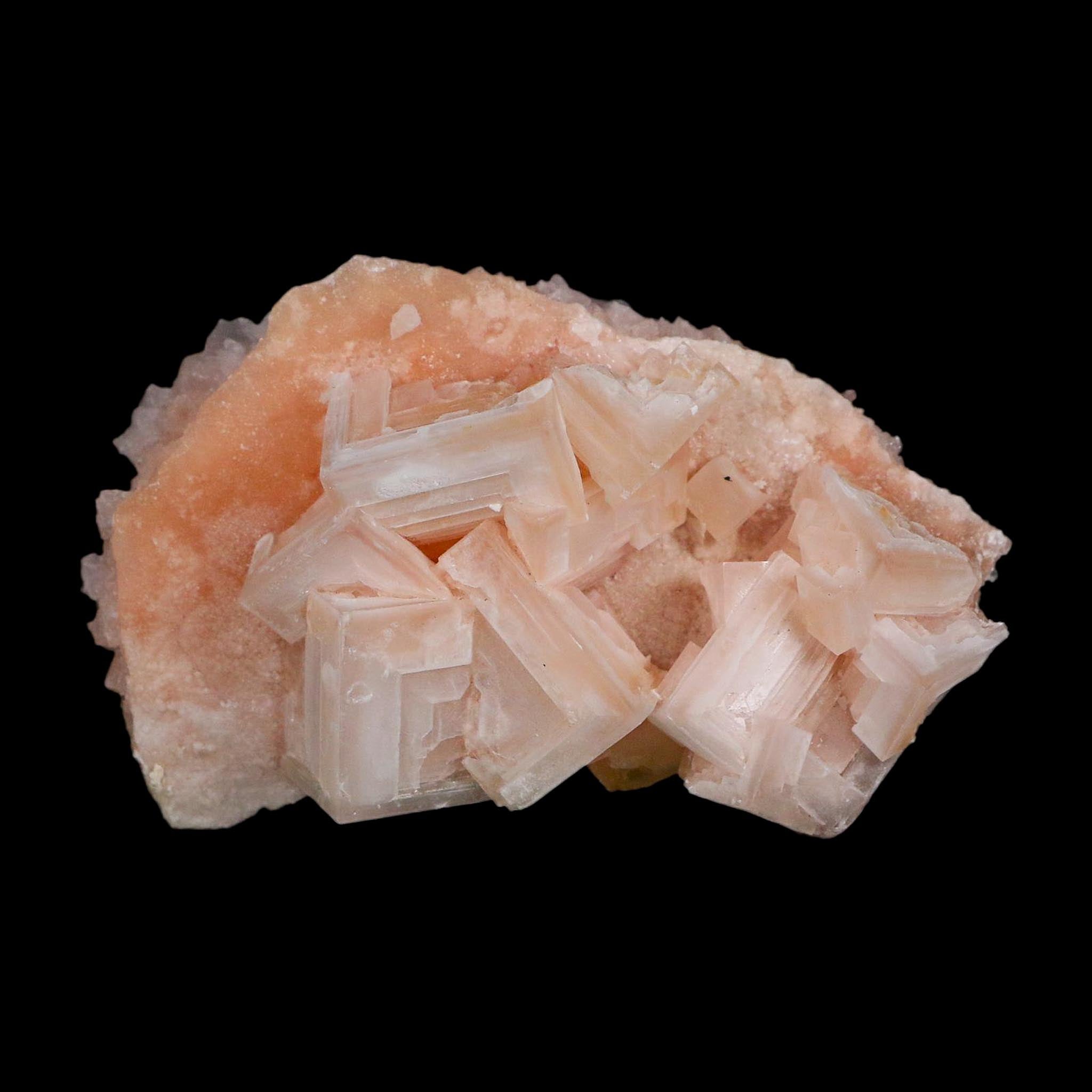 4" Quality Deep Pink Halite Salt Crystals Cluster Mineral Trona, CA Searles Lake