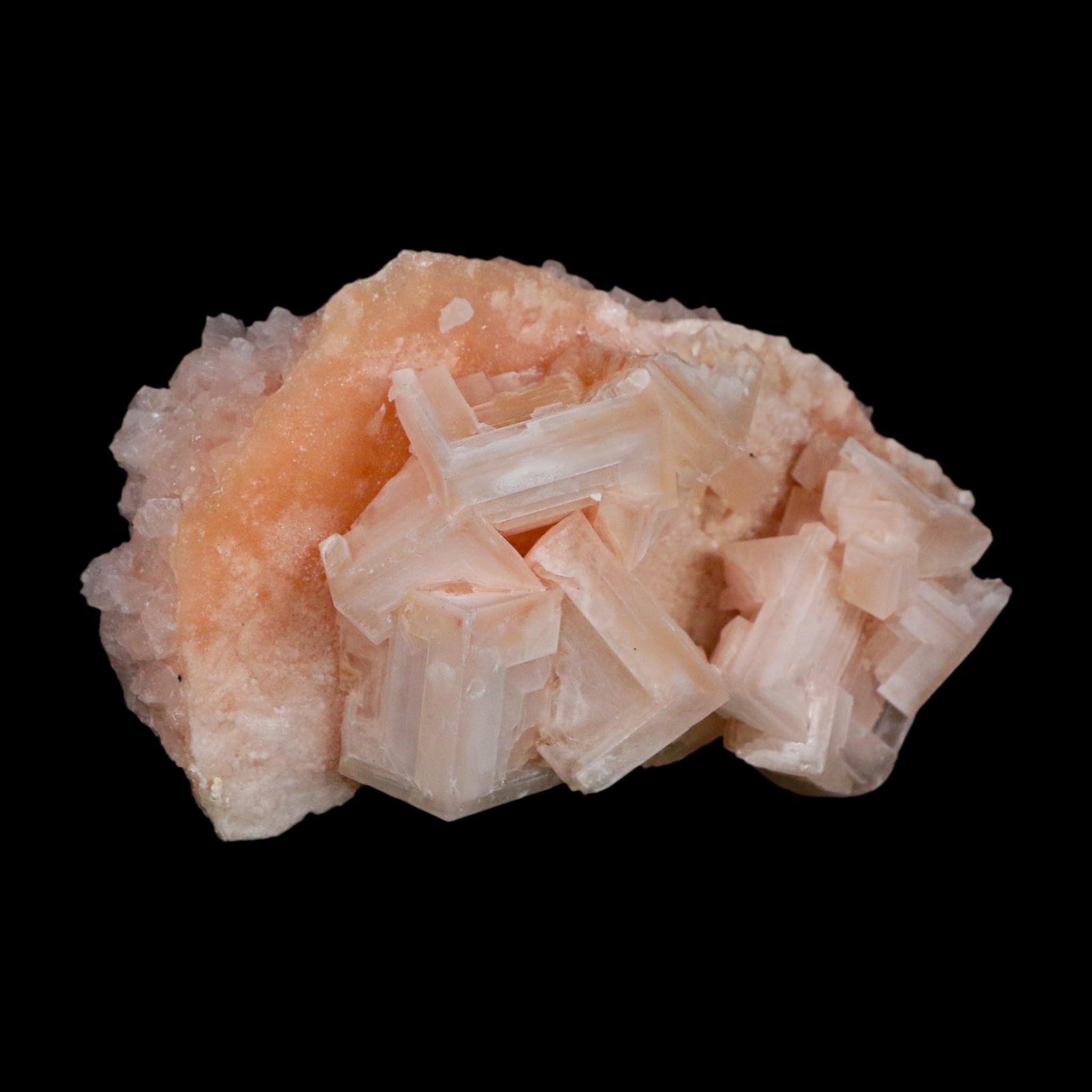 4" Quality Deep Pink Halite Salt Crystals Cluster Mineral Trona, CA Searles Lake
